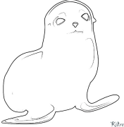 sea ​​Lion ໜ້າສີທີ່ສາມາດພິມໄດ້